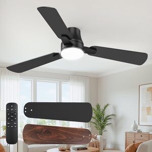 New 42” Low Profile Modern Ceiling Fan With LED Light and Remote